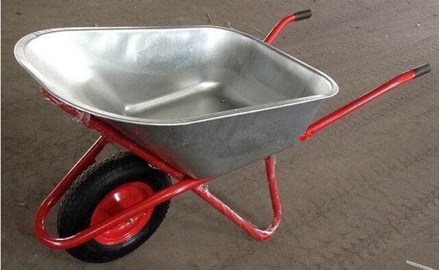 Тачка строительная 100л 120л 130л 150л с толстым оц. корытом и колесом