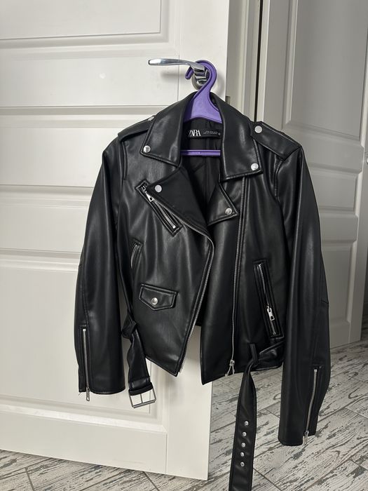 Шкіряна куртка zara зара