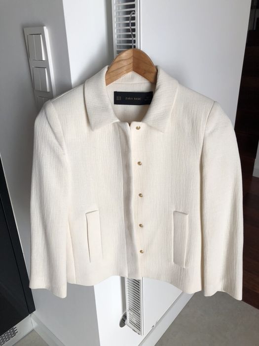 Marynarka kurtka XS biała ecru