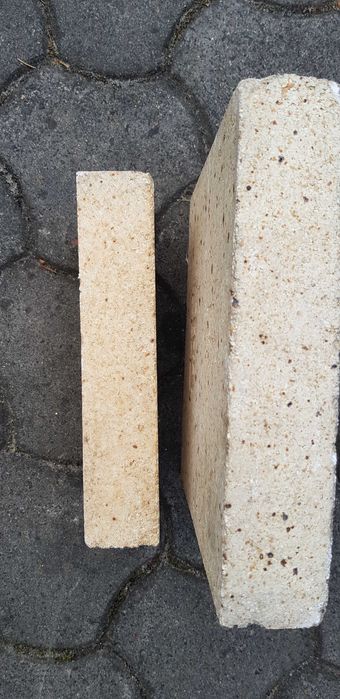 płytka szamotowa grubości 5 cm, cegła szamotowa, kształtka szamotowa