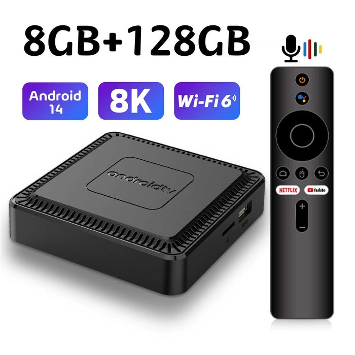 Смарт-ТВ приставка Android 14 TV Box Q7 8+128 Гб