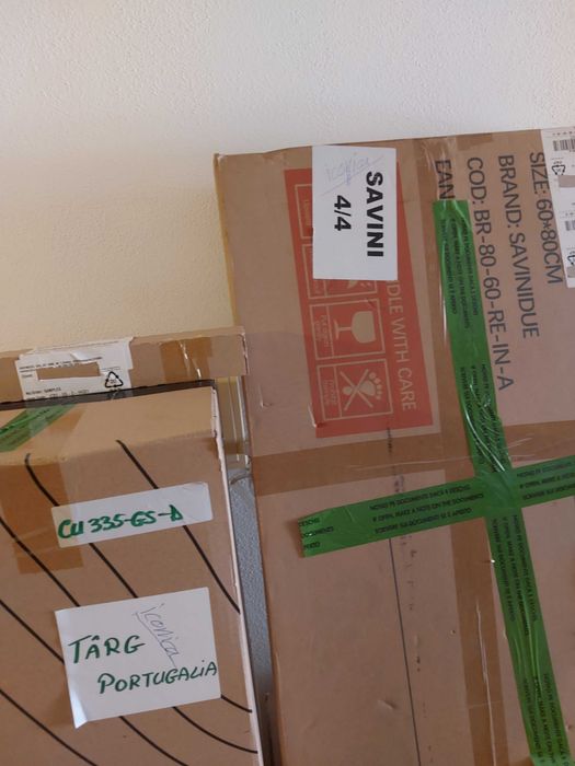 Móveis de casa de banho Savinidue ICONICA de 80 cm com armário alto de 32 cm de largura