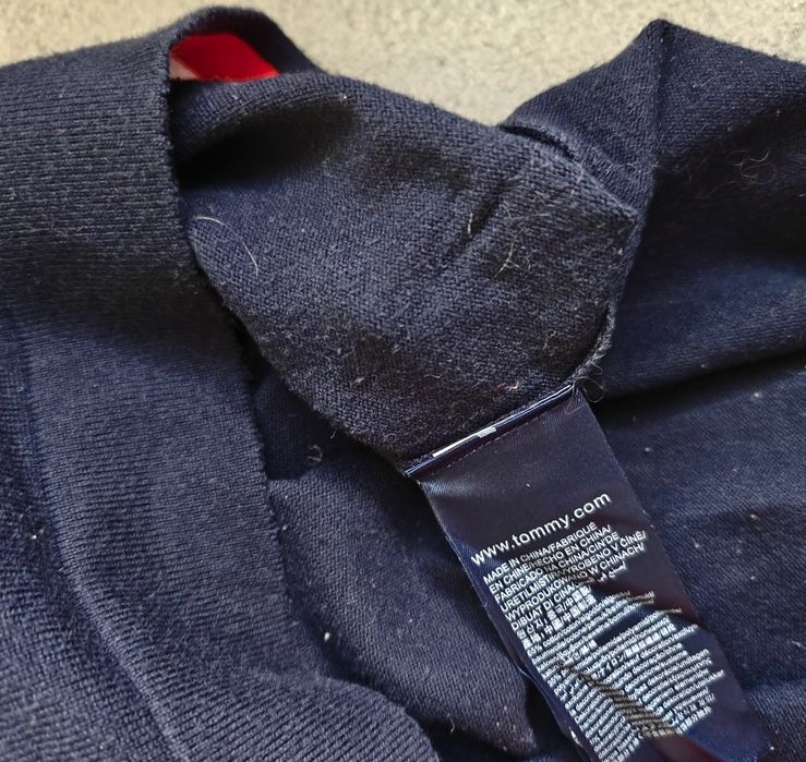 Sukienka sweterkowa bawełna dopasowany L rękaw 3/4 Tommy Hilfiger