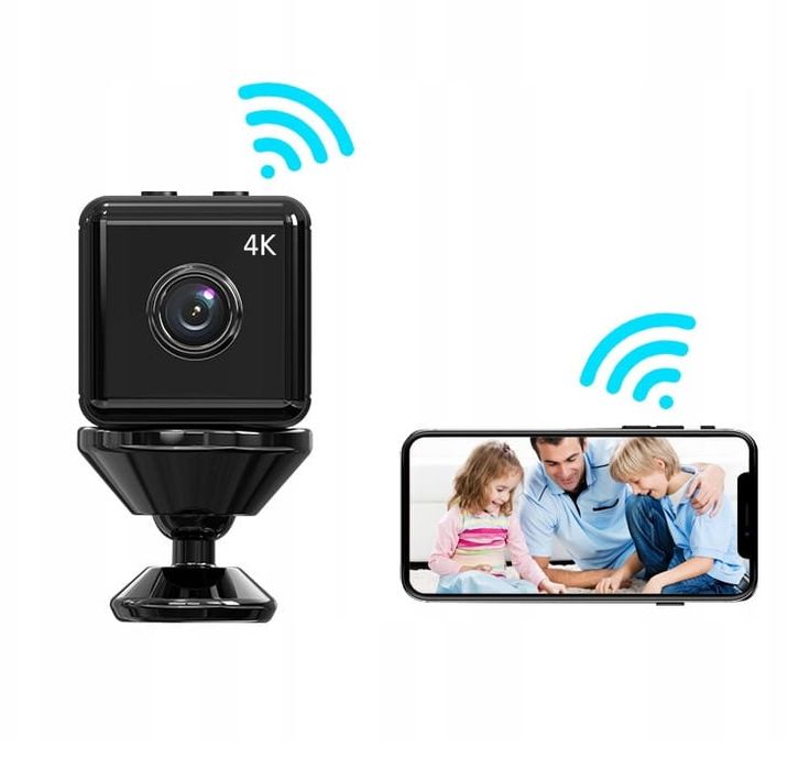 Mini Kamera Szpiegowska 4K z Detekcją Ruchu WiFi
