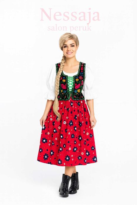 Warkocz, dopinka na gumce , słowiański blond 60cm-salon peruk Nessaja