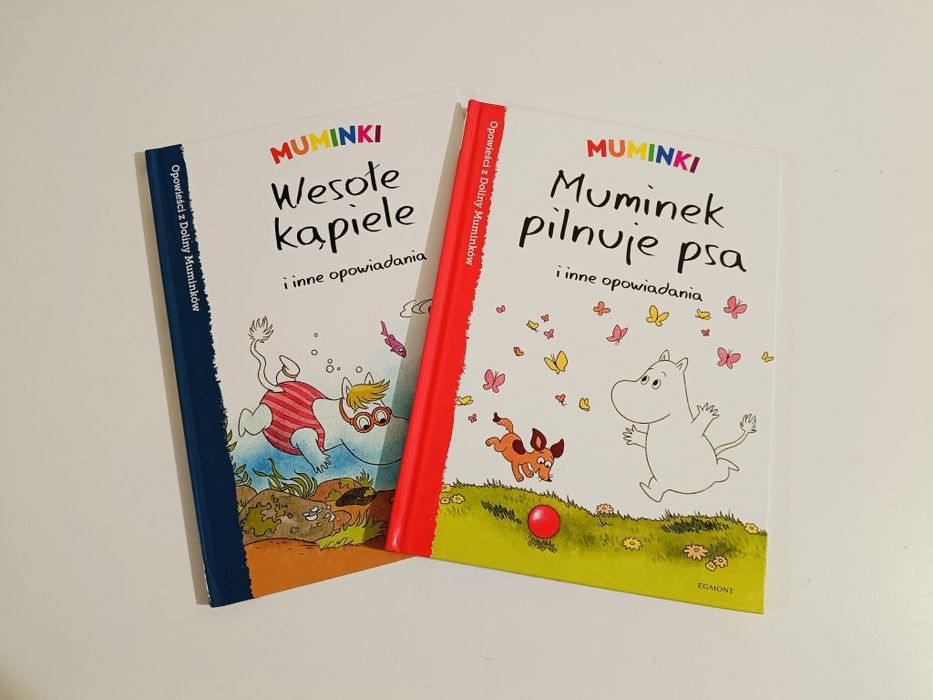 Zestaw 2 szt książek Muminki wesołe kąpiele muminek pilnuje psa