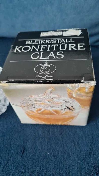 Kryształowa Dynia Katharinen-Hütte , Konfiturówka Bleikristall 24% PbO , Box
