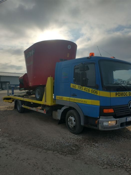 Pomoc drogowa, laweta, transpo maszyn, usługi minikoparka