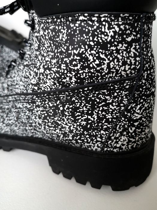 jak nowe unikatowe skórzane trapery w cętki CROPP rozm. 39