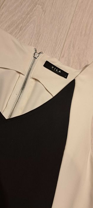 Sukienka elegancka wizytowa czarno biała Vila S