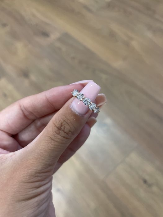 Полудорожка с муасанитами 1.50ct золото 585 GRA.