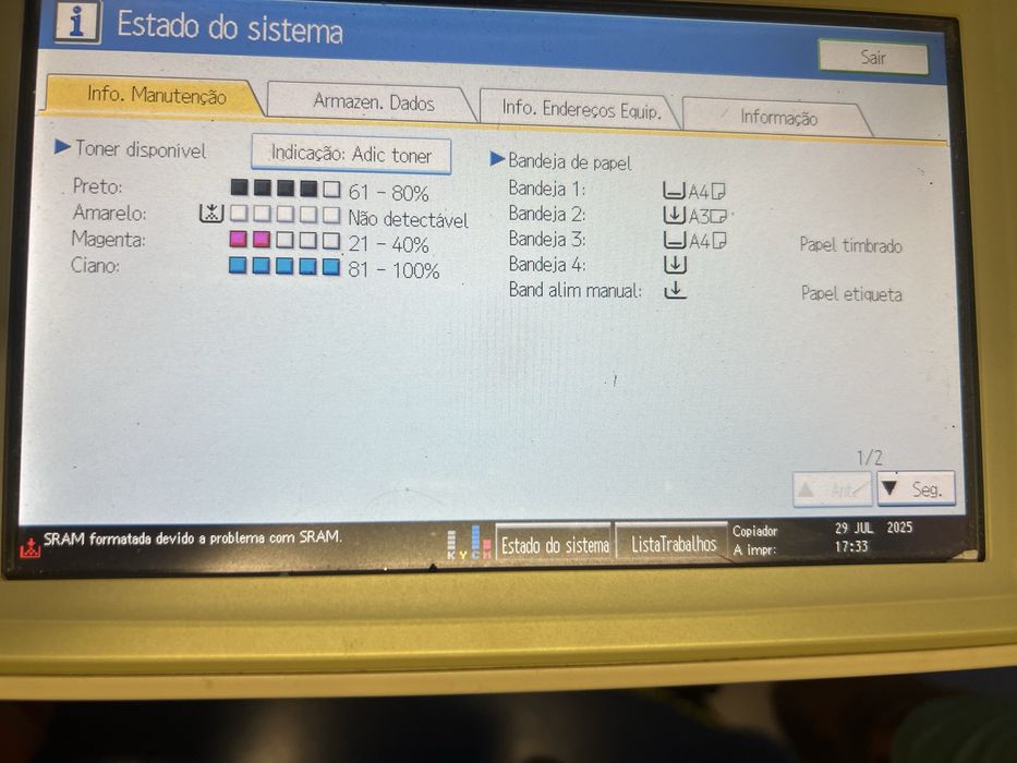 Impressora Ricoh Aficio MP C2500