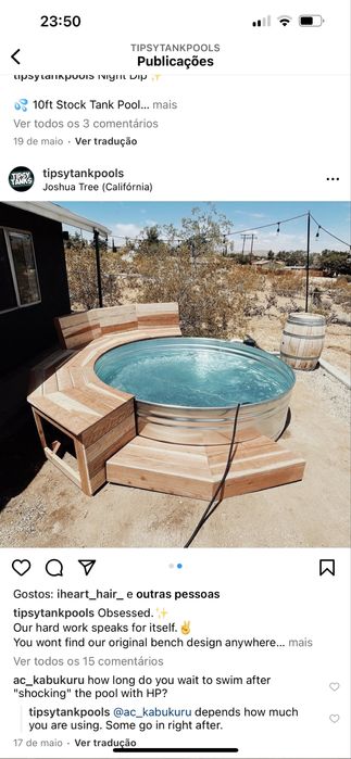Piscina tankkd 2,40 x 0,60 + sistema de filtragem