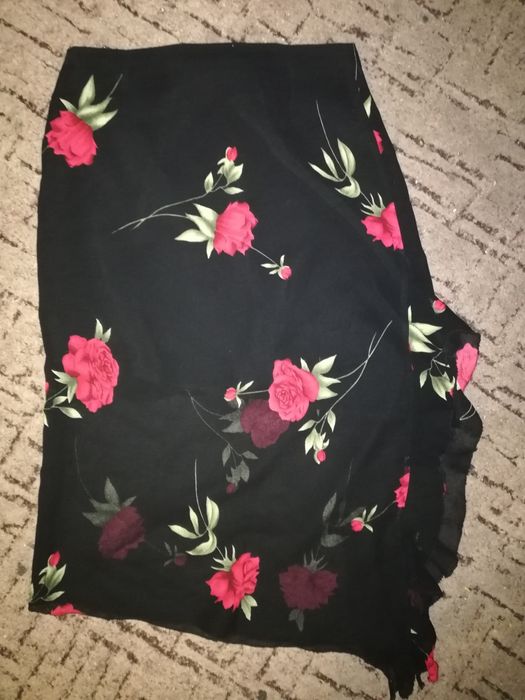 Шифоновая цветастая юбка