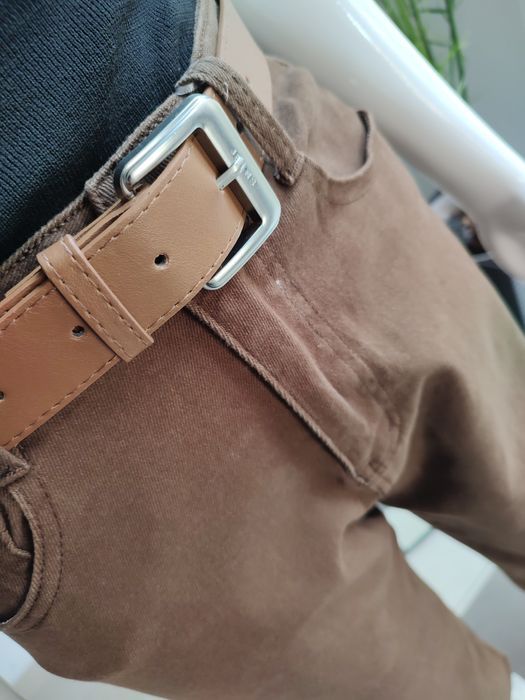 Jeansowe spodnie Balloon fit - czekoladowy XL M.Sara
