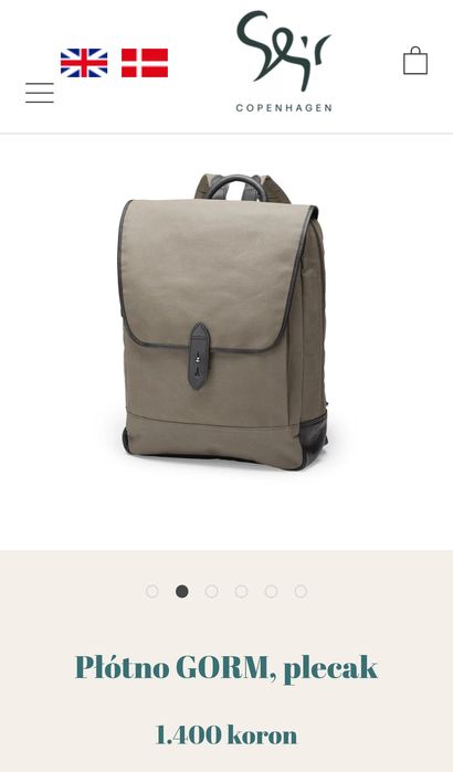 Plecak SEJR Copenhagen ,Płótno GORM , także na laptopa.