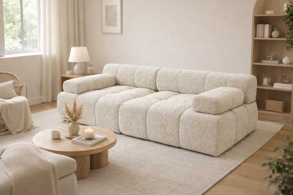Nowoczesna sofa modułowa CLOUDY beżowa 2osobowa