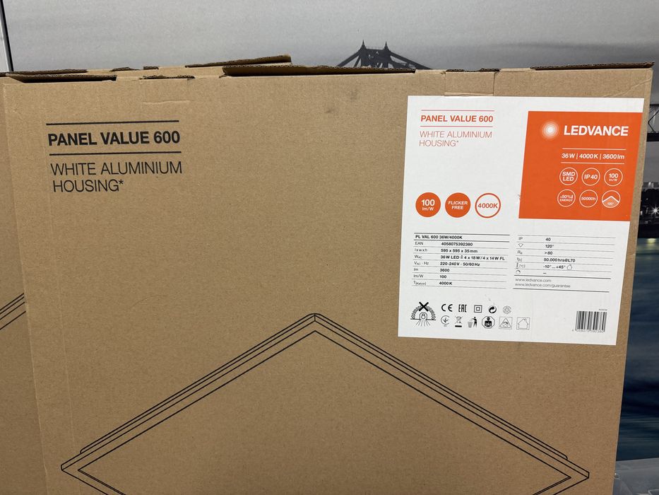 Panel LED LEDVANCE Panel Value 600 36W 4000K 3600 lm 60x60 Nowe ! 2 sztuki !