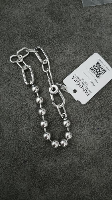 Браслет бангл відкритий намистинами Пандора колье