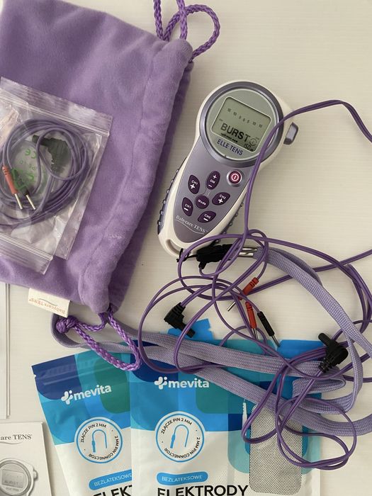 Elle Tens elektrostymulator porodowy z dwoma zestawami nowych elektrodów