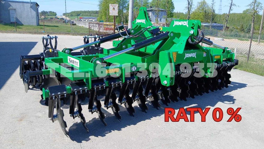 brona talerzowa hydrauliczna JANPOL SHREK 4/5/6m 560 talerz daszek 600 RATY 0%