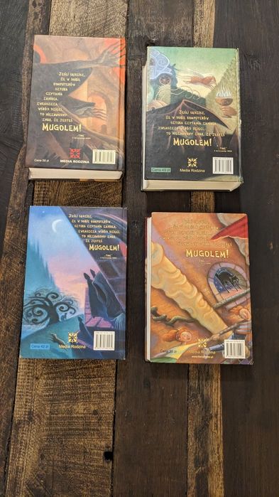 Harry Potter  tomy 2, 3, 4, 7 twarda okładka - pierwsze wydania