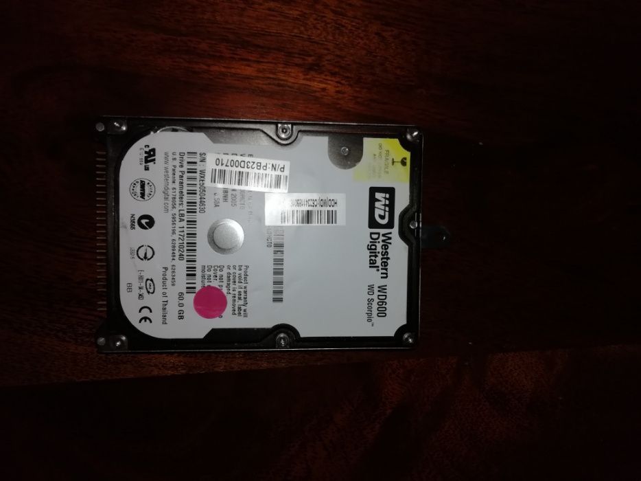 Disco rígido para portátil 60 gb