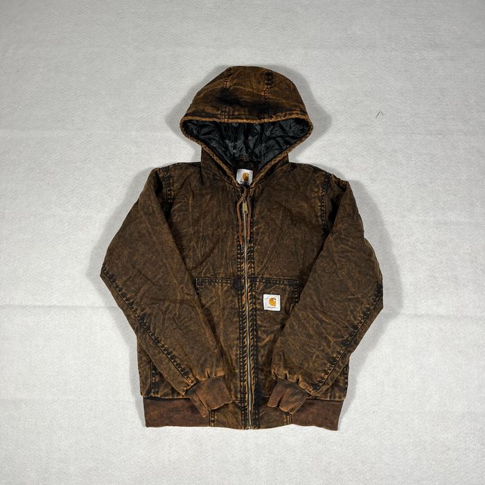 Carhartt Rework Jacket Casaco Acid Wash Castanho - Tamanho S