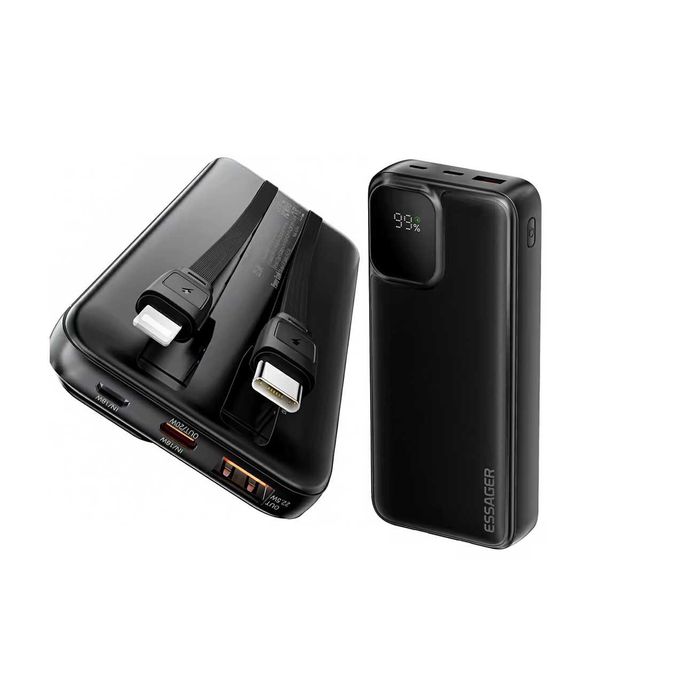 Павербанк PowerBank Essager 20000mAh 22.5W / вбудовані кабелі