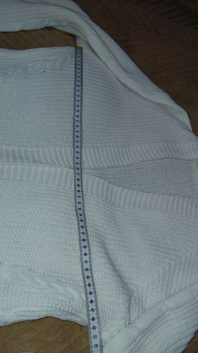Bialy kardigan M