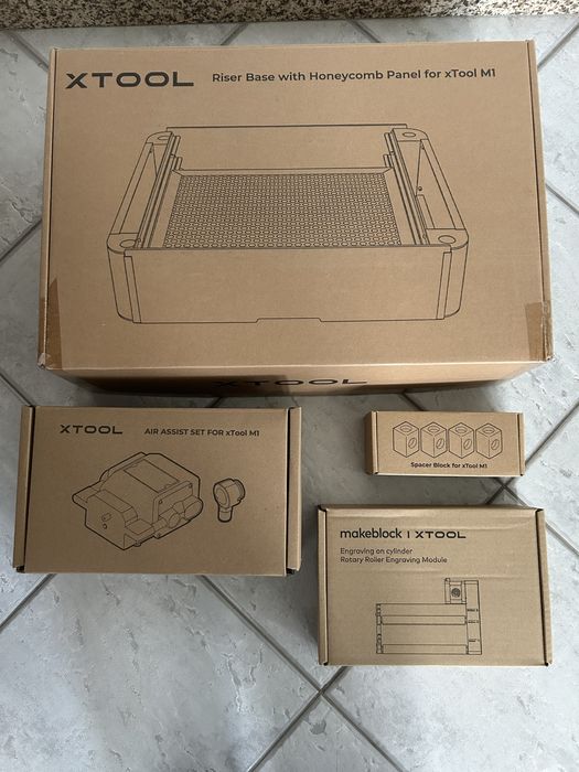 xTool M1 Laser + Air Assist + Riser Base with Honeycomb Panel
