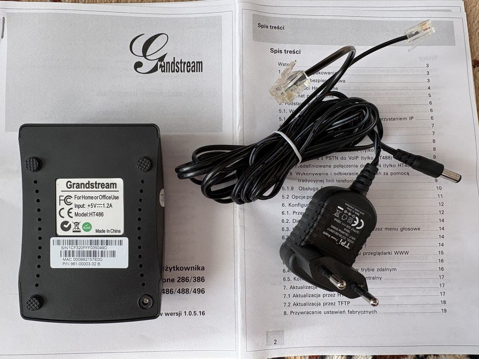 Bramka Voip Grandstream 486