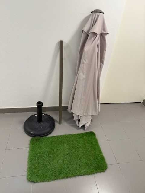 Parasol de terraco com pe