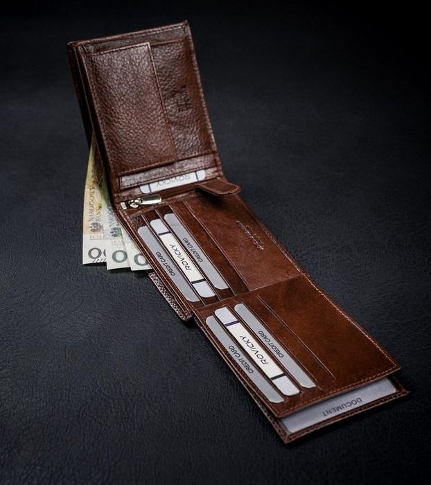 portfel męski brązowy rovicky