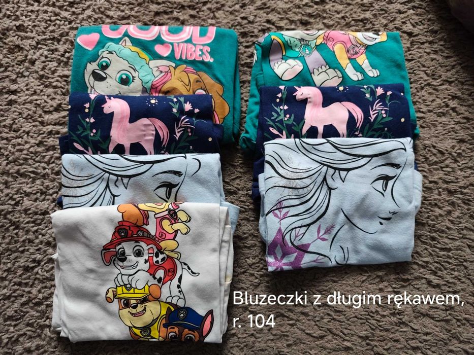 Bluzeczki dziewczęce, r.104