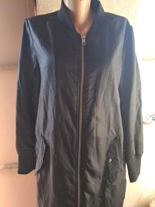 Бомбер удлинённый женский