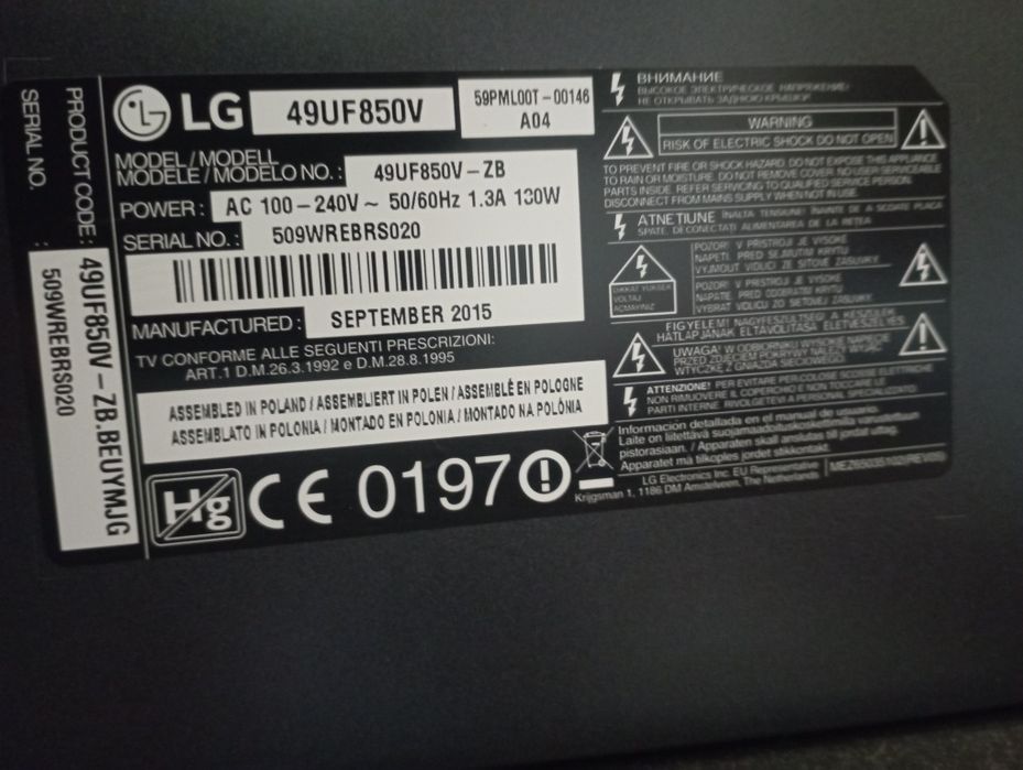 Smartv LG 50 polegadas