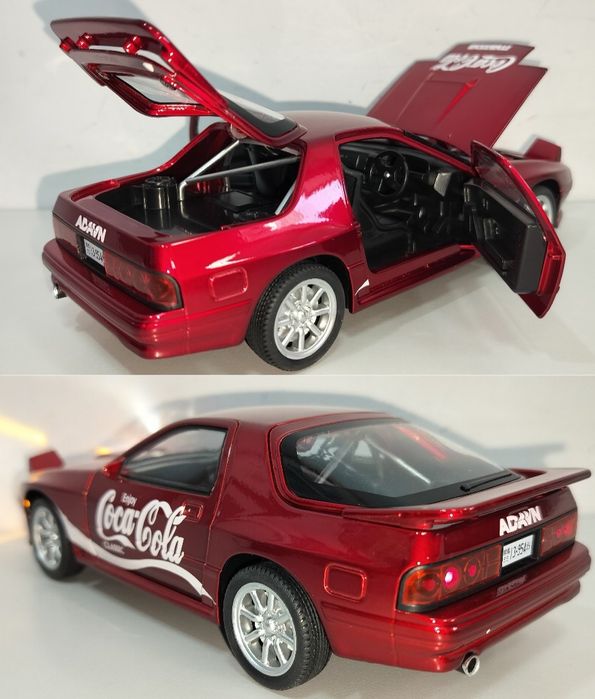 Mazda RX-7 Coca-Cola модель 1:24 Jinlifang Металл звук свет.