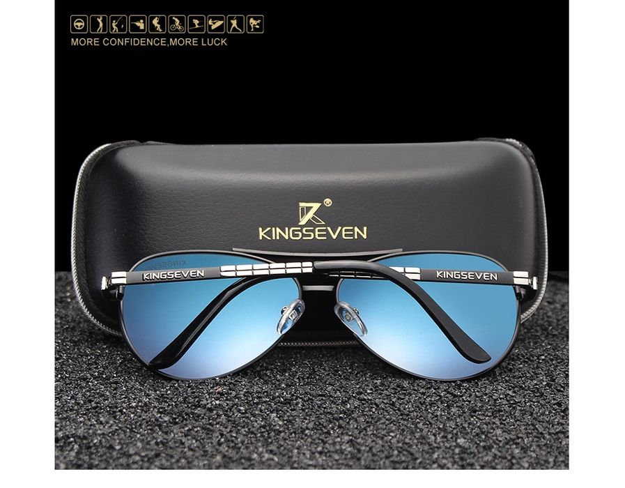 Okulary przeciwsłoneczne Aviator Pilotki KINGSEVEN UV400 polaryzacyjne