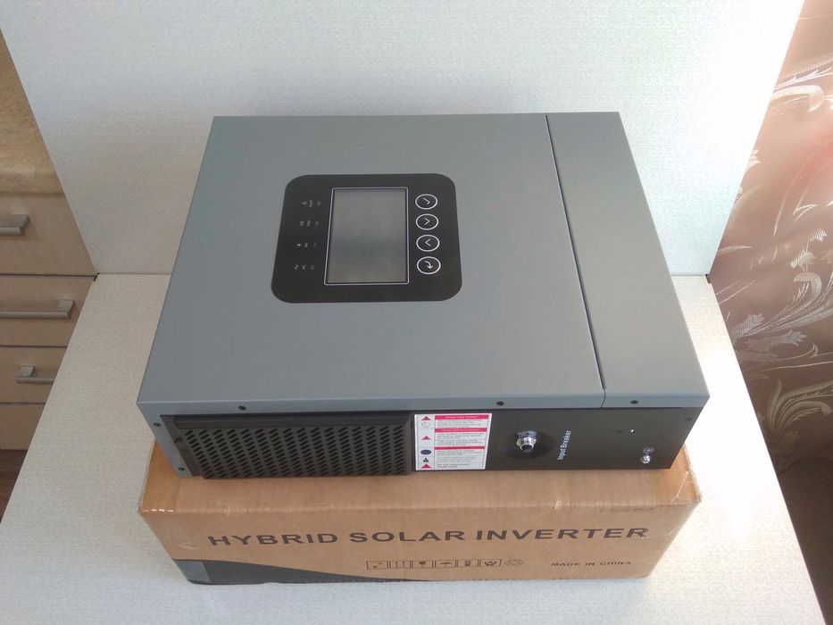 Гібридний інвертор Powgrow (Powland) 5kW 24V із WiFi - найтихіший та найпотужніший.  Заряд 160A, до 9000W сонячних панелей