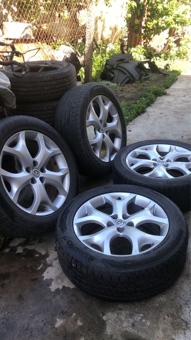 Оригинальные диски с резиной и датчиками mazda cx7 235.55.19 restyling