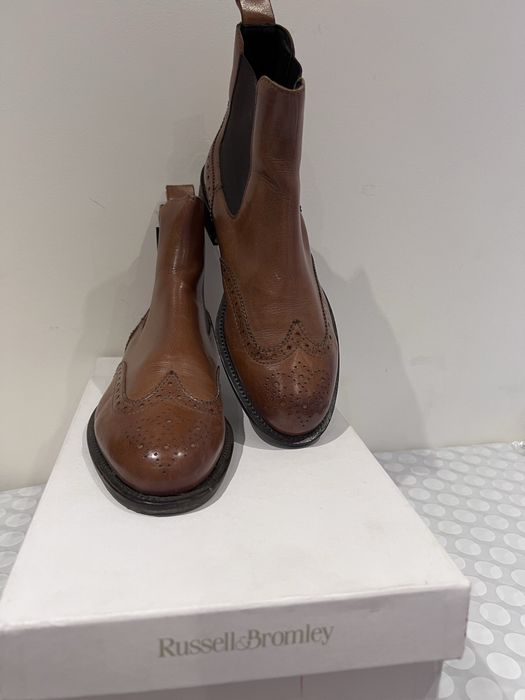 Russell & Bromley – BOND Low Ankle Chelsea Botki- brązowe- r. 37/UK 4