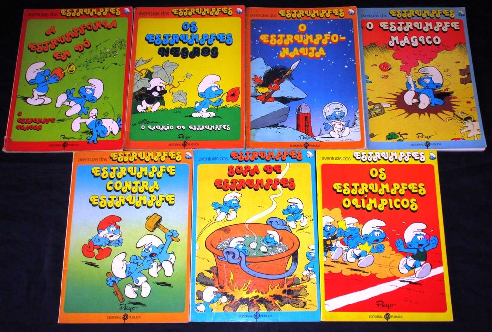 Livro O Estrumpfe Mágico BD Aventuras dos Estrumpfes Editora Pública