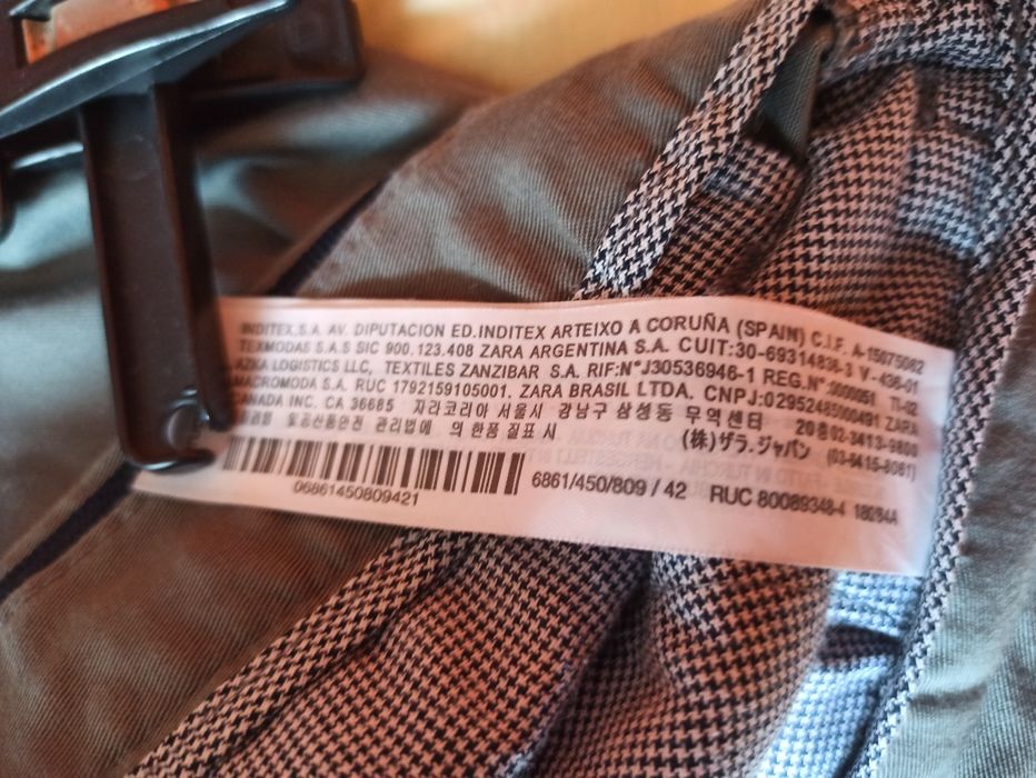 Męskie spodnie ZARA bawełniane