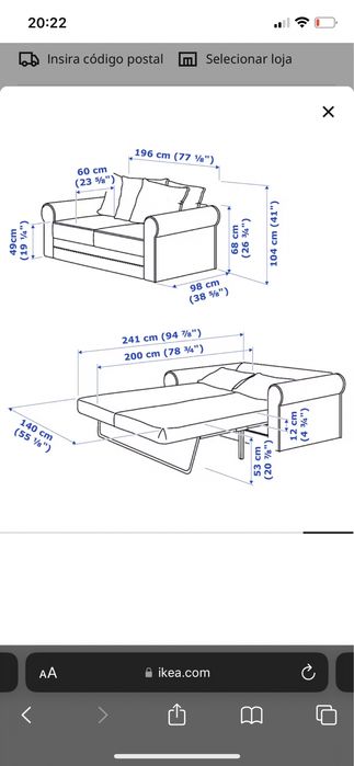 Sofa ikea verde em muito bom estado