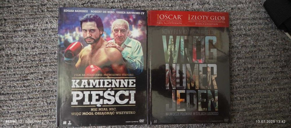 2 Filmy Nowe płyty  DVD w folii Kamienne pięści, Wróg numer jeden