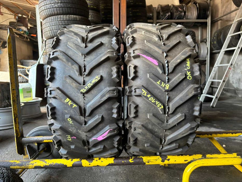 2X OPONY ATV QUAD AT 25X10-12 BKT W207 6 PR 11.5MM TUBELESS Sprawdzone Całe Jak Nowe!