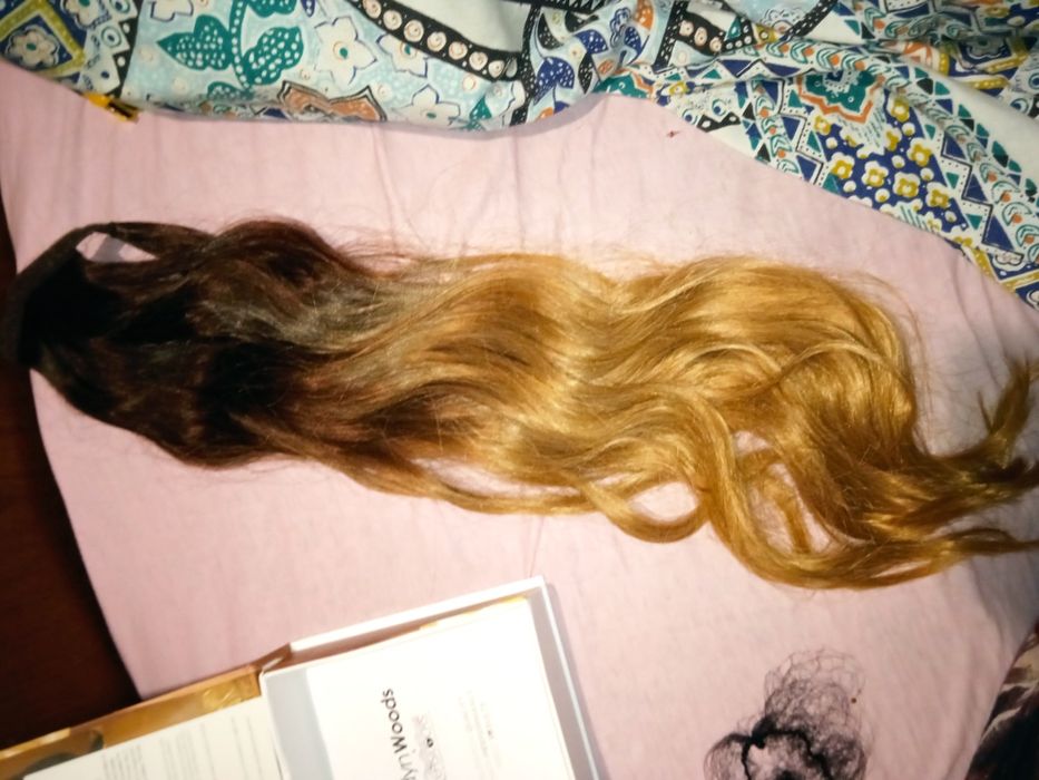 Бусы стекло новые шиньон хвост