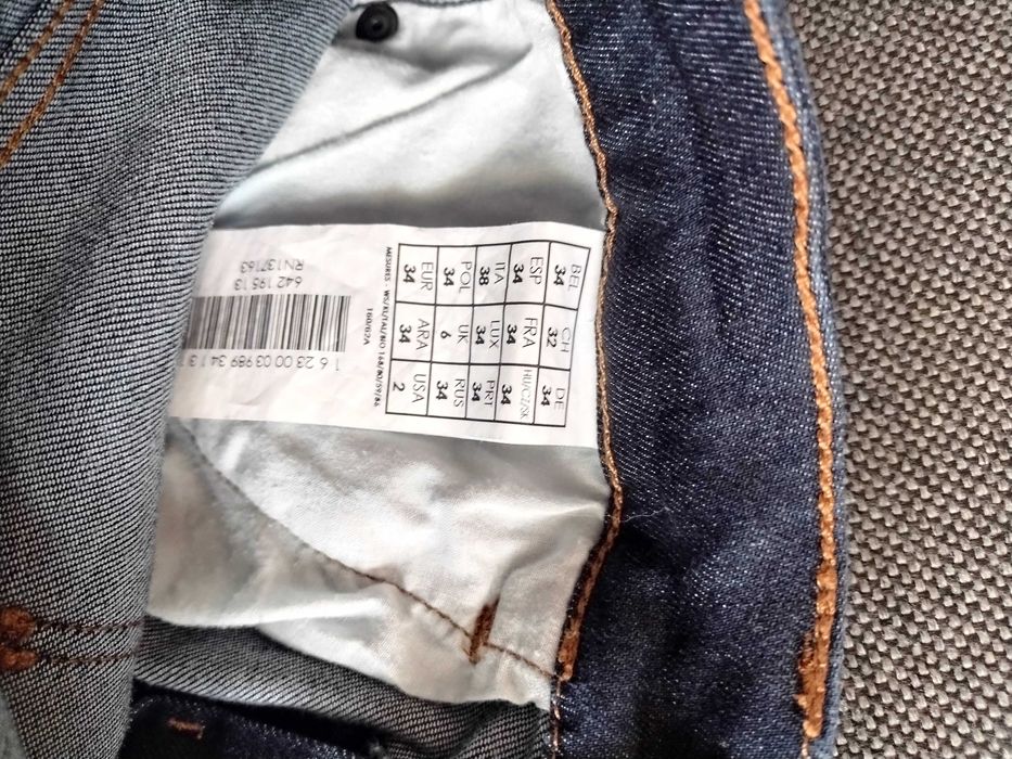 Promod Sinsay spodnie białe granatowe JEANSY SKINNY r. 32 34  XS r. 15