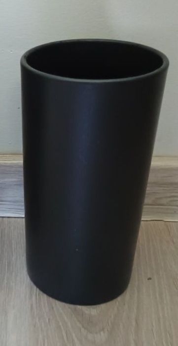 Czarna donica flakon wys. 21 cm